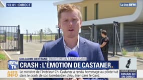 La visite de Christophe Castaner a été marquée par l'émotion après la mort du pilote dans le Gard