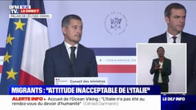 Ocean Viking: "La France regrette très profondément que l'Italie ait pris le parti de ne pas se considérer comme un État européen responsable", fustige Gérald Darmanin