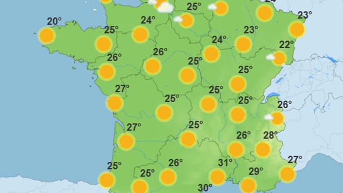 La météo lundi 16 juin 2025 La météo lundi 16 juin 2025