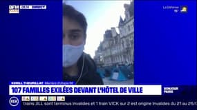 Paris: 107 familles exilées installées devant l'Hôtel de Ville