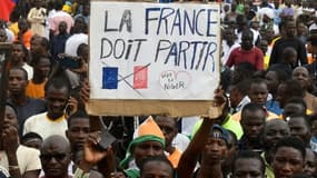 Manifestation contre la France, le 3 août 2023 à Niamey, au Niger