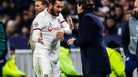 Lucas Tousart et Rudi Garcia