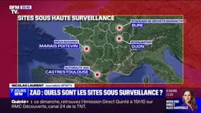 Quels sont les sites qui sont particulièrement surveillés par le gouvernement afin d'éviter la mise en place d'une ZAD ?