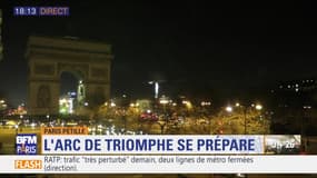 Paris Pétille: l'Arc de Triomphe se prépare pour la Saint-Sylvestre