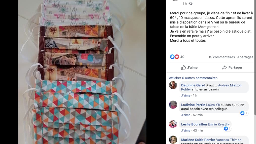 Des voisins s'entraident sur les réseaux sociaux.