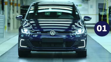 Volkswagen a produit depuis 1945 150 millions de véhicule, et cette Golf GTE (hybride rechargeable) qui porte le numéro 150 millions.