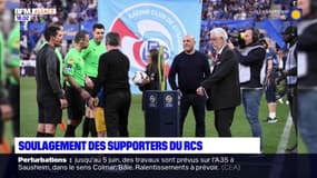 Les supporters du Racing Club de Strasbourg soulagés