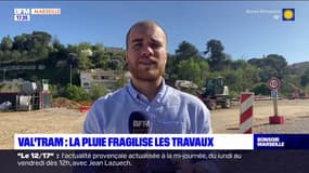 Aubagne: les travaux du futur Val'Tram perturbés en raison de la pluie