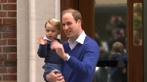 Le Prince William et son fils Bébé George. Le Prince William et son fils Bébé George.