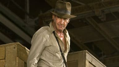 Harrison Ford dans "Indiana Jones et le royaume du crâne de cristal" en 2008