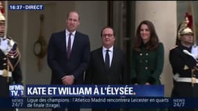 Les images de l’arrivée de Kate et William à l'Elysée 