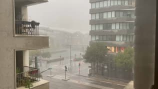 De fortes pluies à Lyon (Illustration)
