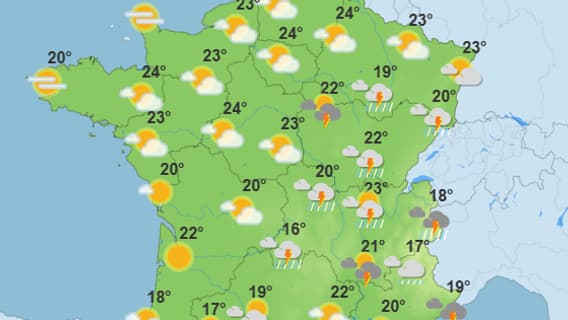 Météo du mardi 20 mai 2025 après-midi, selon Météo-France Météo du mardi 20 mai 2025 après-midi, selon Météo-France