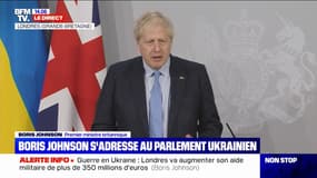 Boris Johnson, Premier ministre britannique : "L'Ukraine vaincra, l'Ukraine sera libre" 