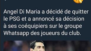 Angel di Maria dément un départ sur Instagram Angel di Maria dément un départ sur Instagram