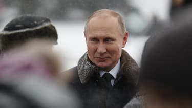 Le président russe Vladimir Poutine lors du 75e anniversaire de la fin du siège de Leningrad, à Saint-Pétersbourg le 18 janvier 2018.