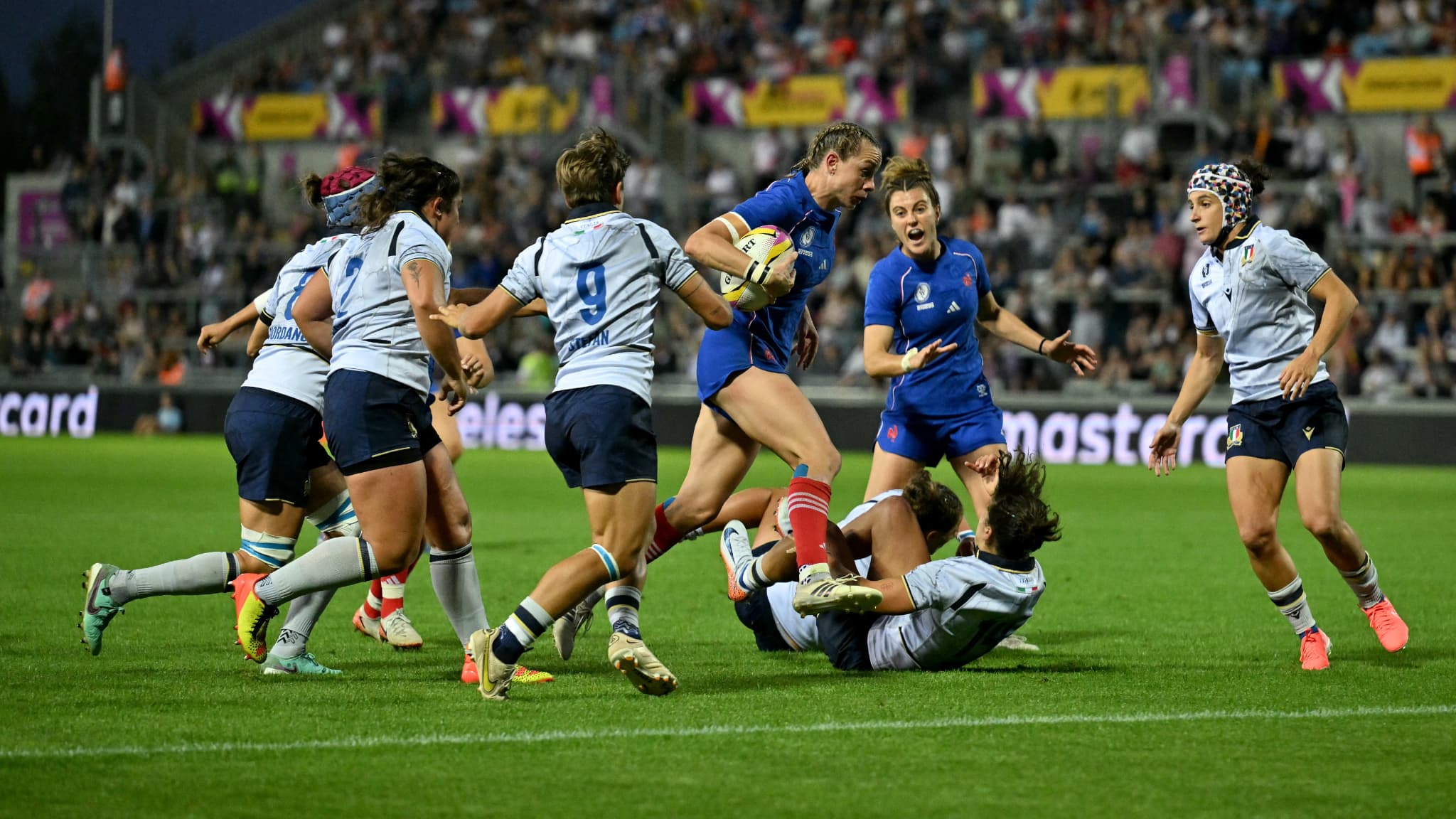 Marine Menager face à l'Italie à la Coupe du monde, le 23 août 2025. Marine Menager face à l'Italie à la Coupe du monde, le 23 août 2025.