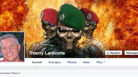 La page de Thierry Paimparet alias "Thierry Larévolte" sur le réseau social Facebook