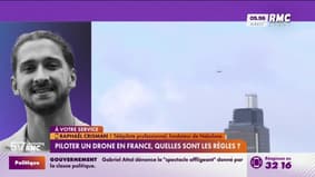 Utilisation des drones : "Un drone peut voler jusqu'à 120 mètres d'altitude de façon réglementaire", explique Raphaël Crisman, télépilote professionnel, fondateur de Nebulone