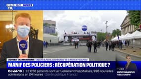 Adrien Quatennens sur l'absence de son parti à la manifestation des policiers: "La France insoumise n'est pas en accord avec ces revendications"