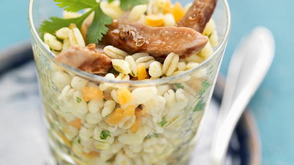 Pour une entrée équilibrée, voici une recette de salade de blé aux aiguillettes de canard à lire ici.  