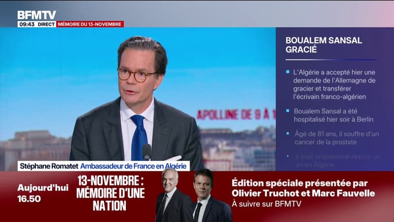 "La reprise de la coopération sécuritaire, consulaire et migratoire" avec l'Algérie est "un objectif essentiel", estime Stéphane Romatet l'ambassadeur de France en Algérie