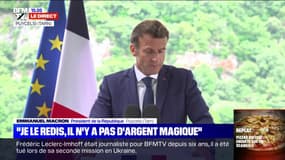 "Il n'y a pas d'argent magique" déclare Emmanuel Macron 