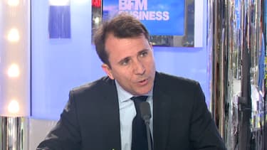 Thibault Lanxade sur le plateau de Good Morning Business le mercredi 27 mars.