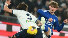 Nico Paz avec Côme face à la Lazio, le 10 janvier 2025.