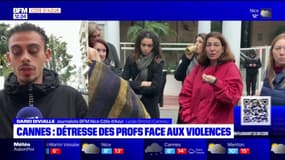 Cannes: victimes de violences de la part d'élèves, professeurs et personnels du lycée Bristol manifestent