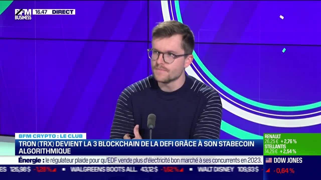 BFM Crypto, le Club: Tron (TRX) devient la 3ème blockchain de la DeFi grâce  à son stablecoin algorithmique - 01/06