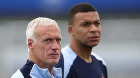 Didier Deschamps et Kylian Mbappé à Clairefontaine, le 2 juin 2025.