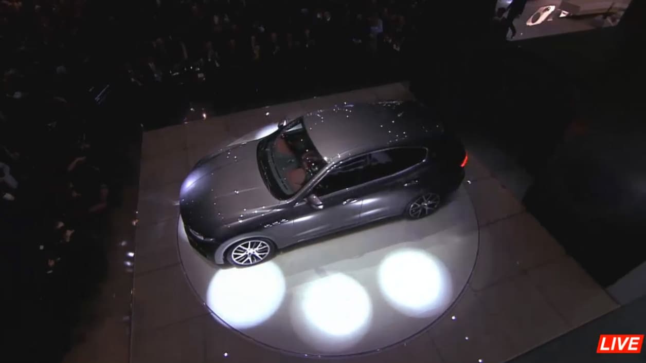 Maserati a dévoile le SUV Levante au salon de Genève.