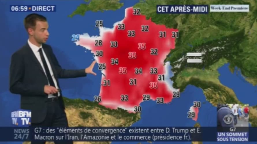 Les températures de ce dimanche après-midi Les températures de ce dimanche après-midi