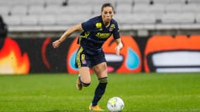 Sara Bjork Gunnarsdottir lors d'un match de l'Olympique Lyonnais en Ligue des champions, le 15 décembre 2020