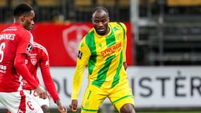 L'attaquant camerounais Ignatius Ganago avec Nantes en décembre 2024