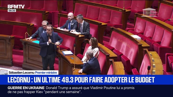 Budget: Sébastien Lecornu active un troisième 49.3 sur l'ensemble du texte
