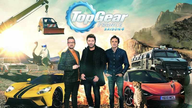 Le Stig, Le Tone, Philippe Lellouche et Bruce Jouanny prêts pour la quatrième saison de Top Gear France.