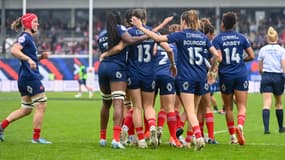 Le XV de France féminin lors de son troisième match du Tournoi des 6 nations 2025, 12 avril 2025