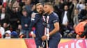 Neymar et Kylian Mbappé avec le PSG contre le Maccabi Haïfa.