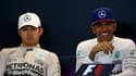 Lewis Hamilton et Nico Rosberg (à gauche)