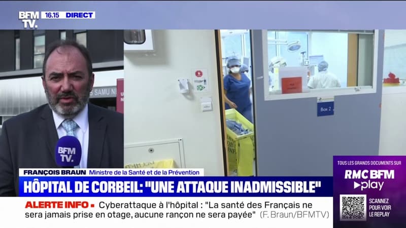 François Braun, après la cyberattaque à l'hôpital de Corbeil-Essonnes: 