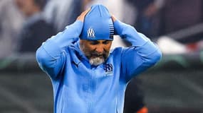 Jorge Sampaoli furieux sur le banc de l'OM, le 5 mai 2022