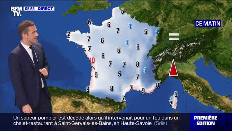 De la pluie traversera l'est du pays ce lundi, les températures toujours au-dessus des normales de saison