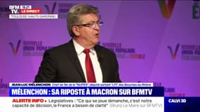 Jean-Luc Mélenchon: "Avant de partir, Emmanuel Macron a fait un sketch sur le tarmac"
