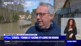 Stéphane Morel (maire de L'Isle-sur-Serein dans l'Yonne), sur les crues: "Il y a 90 habitations touchées, et surtout des commerces"