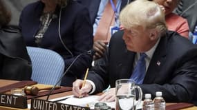 Donald Trump à un sommet des Nations unies le 26 septembre 2018.