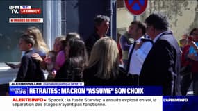Emmanuel Macron déambule dans les rues de Pérols, dans l'Hérault 