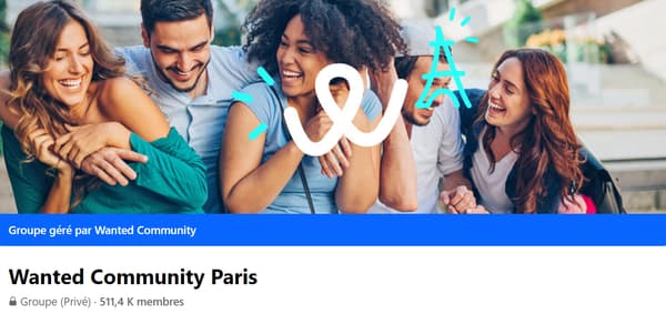 Capture d'écran de la page Wanted Community Paris