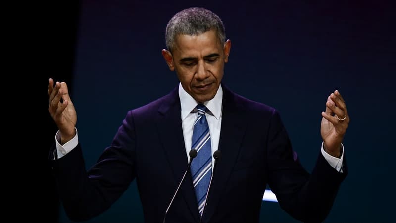 Barack Obama a donné une conférence à Paris samedi 2 décembre 2017.